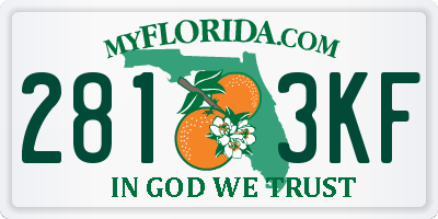 FL license plate 2813KF
