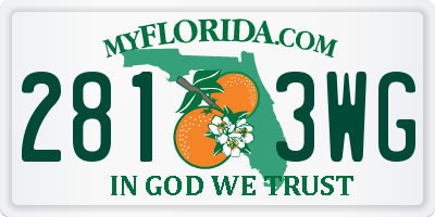 FL license plate 2813WG