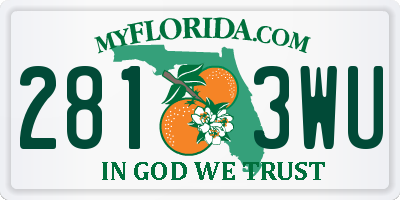 FL license plate 2813WU