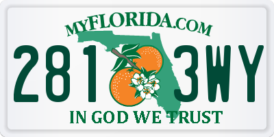 FL license plate 2813WY