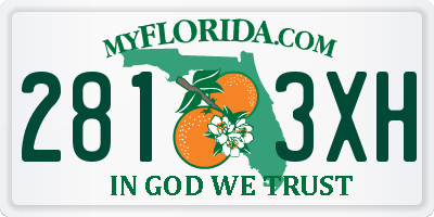 FL license plate 2813XH