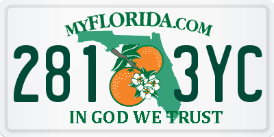 FL license plate 2813YC