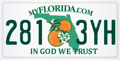 FL license plate 2813YH