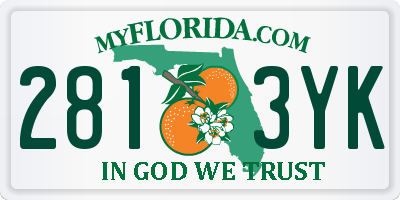 FL license plate 2813YK
