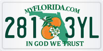 FL license plate 2813YL