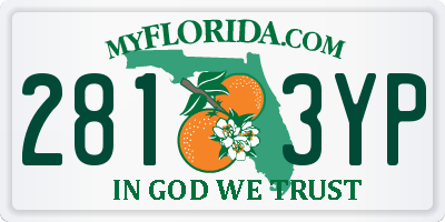 FL license plate 2813YP