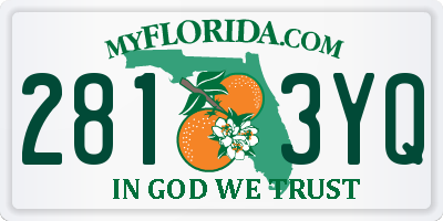 FL license plate 2813YQ