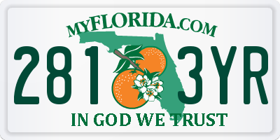 FL license plate 2813YR