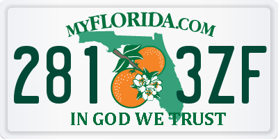 FL license plate 2813ZF