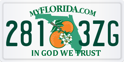 FL license plate 2813ZG