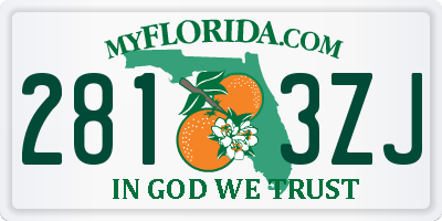 FL license plate 2813ZJ