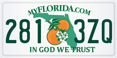 FL license plate 2813ZQ