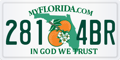FL license plate 2814BR