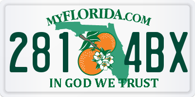 FL license plate 2814BX