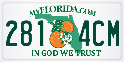 FL license plate 2814CM