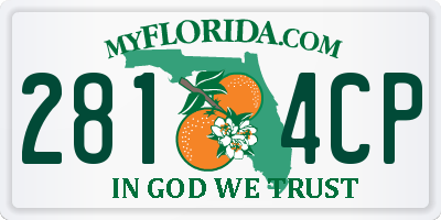 FL license plate 2814CP