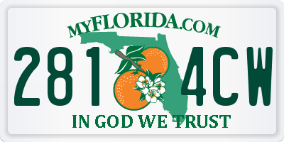 FL license plate 2814CW