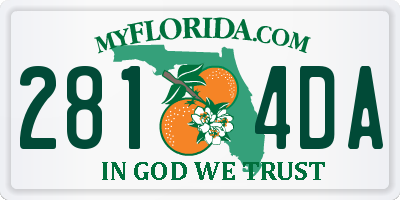 FL license plate 2814DA