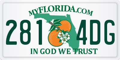FL license plate 2814DG