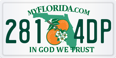 FL license plate 2814DP