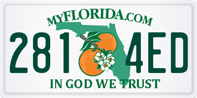 FL license plate 2814ED