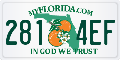 FL license plate 2814EF