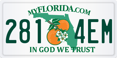 FL license plate 2814EM