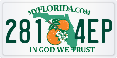 FL license plate 2814EP