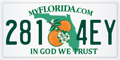 FL license plate 2814EY