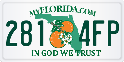 FL license plate 2814FP