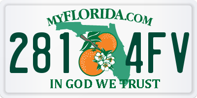 FL license plate 2814FV