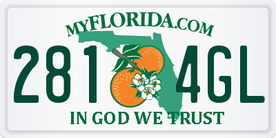 FL license plate 2814GL
