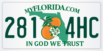 FL license plate 2814HC