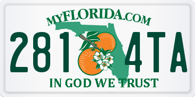 FL license plate 2814TA