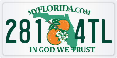 FL license plate 2814TL