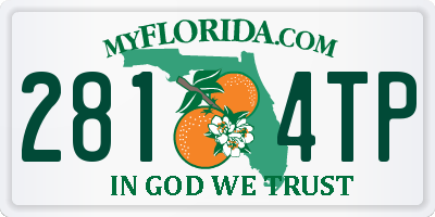 FL license plate 2814TP