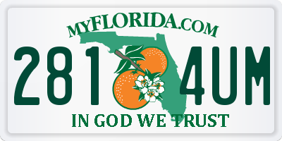 FL license plate 2814UM