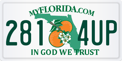 FL license plate 2814UP