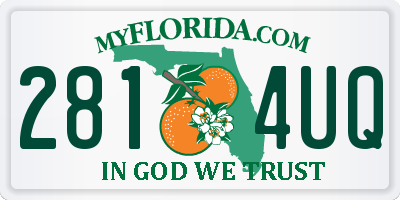 FL license plate 2814UQ