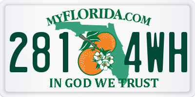 FL license plate 2814WH