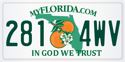 FL license plate 2814WV