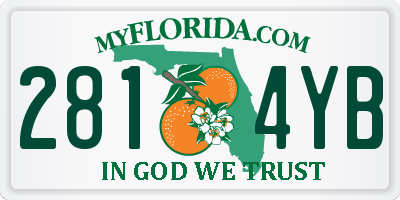 FL license plate 2814YB