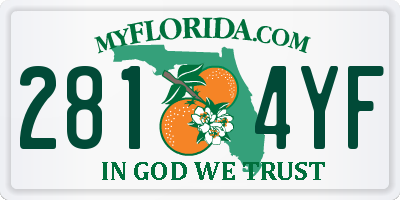 FL license plate 2814YF