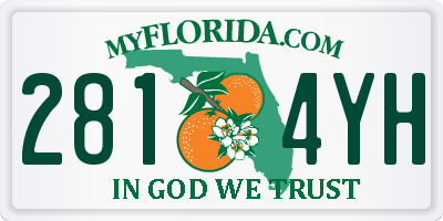 FL license plate 2814YH