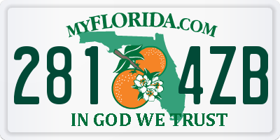 FL license plate 2814ZB
