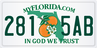 FL license plate 2815AB