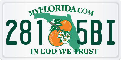 FL license plate 2815BI