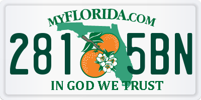 FL license plate 2815BN