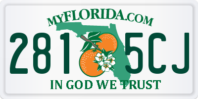 FL license plate 2815CJ