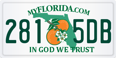 FL license plate 2815DB